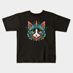 retro cat Kids T-Shirt